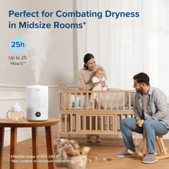 LEVOIT Smart Cool Mist Top Fill Humidifiers for Bedroom with Sensor, Auto Humidity Setting, APP & Voice Control, Essential Oil Diffuser, Ultra Quiet Operation, Super Easy Top Fill, 3L, White