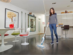 Black+Decker FSMH13E5-GB, 1300w 5in1 Steam-Mop, White, 1300 W, 380 milliliters
