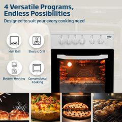 Beko 50×50 cm Ceramic Electric Cooker with 3 Zones – 54L Oven CSS48100GW