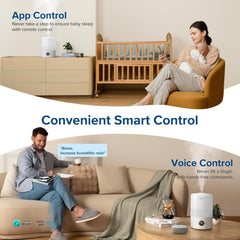 LEVOIT Smart Cool Mist Top Fill Humidifiers for Bedroom with Sensor, Auto Humidity Setting, APP & Voice Control, Essential Oil Diffuser, Ultra Quiet Operation, Super Easy Top Fill, 3L, White