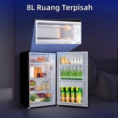 Changhong New Single-Door Refrigerator, 100-Liter Capacity, Black – FSR130DB (Semi Auto-Defrost)