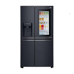 LG 761L Side by Side Refrigerator InstaView Door-in-Door Matte Black ThinQ GR-X337CQAL