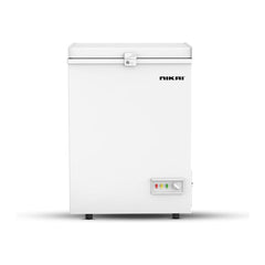 Nikai 150L Gross/100L Net, Single Door Chest Freezer with Storage Basket, High Energy Efficiency Cooling System, Adjustable Temperature, Silent Operation, Ideal for Home & Restaurants - NCF150N7 White