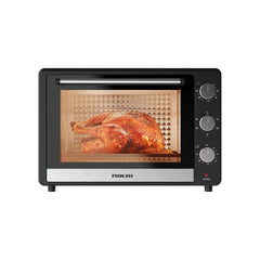 Nikai 46L Electric Oven, 1800W Power, Adjustable Temperature, 7 Heating Stages, 60-Min Timer with Bell Ring, Indicator Light, Keep Warm Function, High-Efficiency Heating, Accessories Included -NT655N2