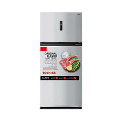 Toshiba 611L Top Mount Refrigerator, Inverter, Pure Air, Ultra Fresh Chiller, No Frost, Twist Ice Maker (Stainless Steel) – GR-RT835WE-PME
