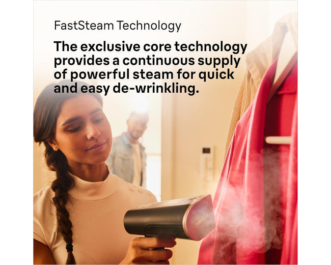 Braun QuickStyle 7 GS7077BK handheld steamer - alternate angle
