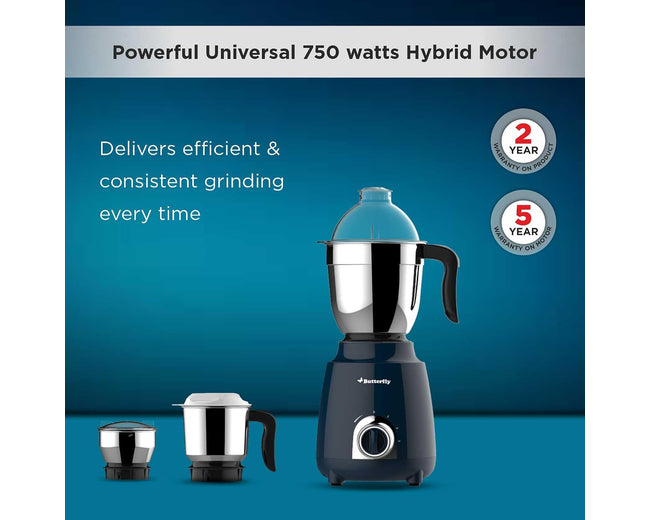 Butterfly Pestle 3 Jar 750W Mixer Grinder
