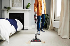 Hoover Cordless Vacuum Cleaner Powerful Household Vacuum with 40Mins Runtime, Handheld Vacuum for Home Carpet Hardwood Floor Pet Hair Stick Vacuum Cleaner, 3 Year Warranty, Silver-CLSV-VPME