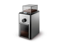 De'Longhi KG89 stainless steel burr coffee grinder - front view