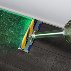 Dyson V15s Detect Submarine cleaner head detail showing wet and dry debris pickup