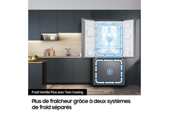 Samsung 488L Multi-Door Refrigerator Twin Cooling Plus No Frost Digital Inverter RF48A400EM9/EF (Silver)