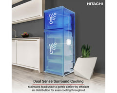 Hitachi HRTN6379SXAE Refrigerator – Dual Sense surround cooling