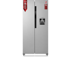 Hoover HSB-K532-WS 532L Side by Side Refrigerator Inox – front view