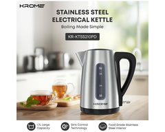 Krome KR-KTSS210PD Stainless Steel Electric Kettle 1.7L