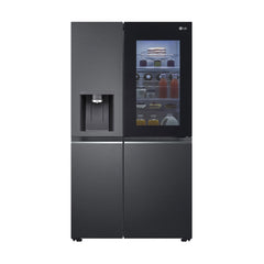 LG InstaView Double Door Fridge 617L, Black GR-X267CQES