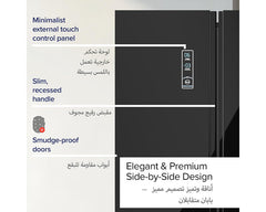 Nikai NRF800SBBG Refrigerator – control panel and handle detail