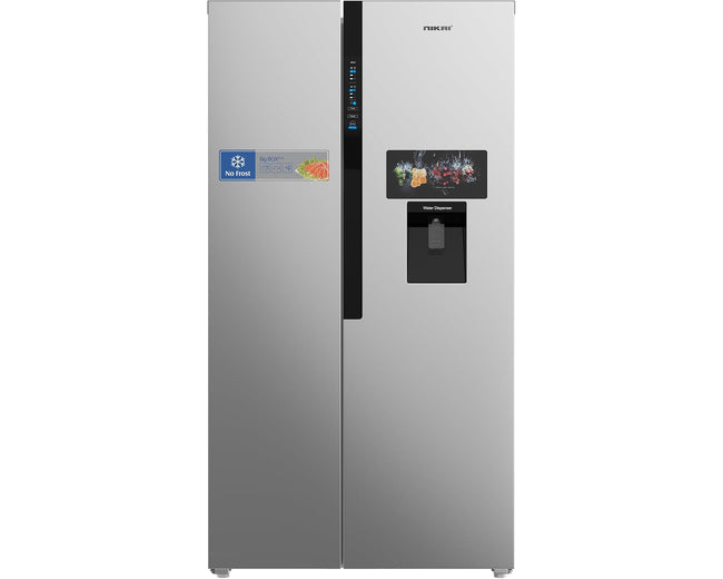 Nikai NRF800SBSD5 800L Side by Side Refrigerator Silver – front view