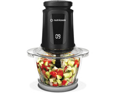 Nutricook CH1200ME Electric Food Chopper & Mincer 1.2L Glass Bowl
