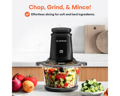 Nutricook CH1200ME Electric Food Chopper & Mincer 1.2L Glass Bowl
