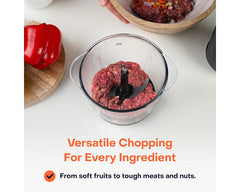 Nutricook CH1200ME Electric Food Chopper & Mincer 1.2L Glass Bowl