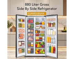 Super General SGR885SBSAN 880L gross capacity interior