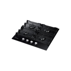 Samsung Built-In Gas Hob 60cm – 4 Burners 8.0kW Power Glass Surface NA64H3000AK (Black)