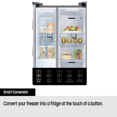Samsung 635L Side-by-Side Refrigerator – SpaceMax Twin Cooling Plus Smart Conversion RS68A884CSL (silver)