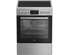Whirlpool WR60 EV520207 XME 60cm Ceramic Cooker, 83L Multifunction Oven, Inox