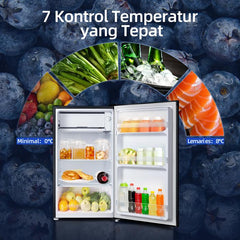 Changhong New Single-Door Refrigerator, 100-Liter Capacity, Black – FSR130DB (Semi Auto-Defrost)