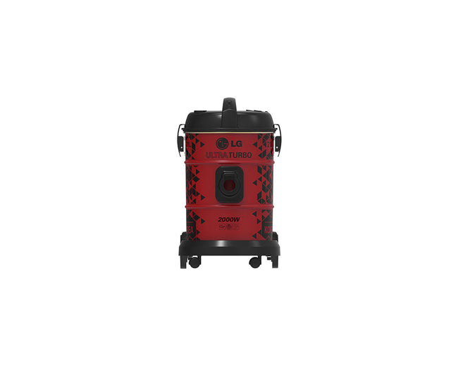 LG VP7320NNT red drum vacuum cleaner 2000W - side view