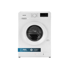 Geepas 6kg Fully Automatic Front Load Washing Machine with Electronic Control, Ecologic System & Overload Protection – GWMF6210LCR, White