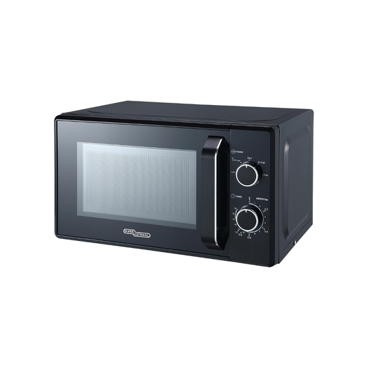 Super General 20L Microwave Oven, 700W, 5 Power Levels, Defrost Function, 35-Minute Timer, Cooking End Signal, Compact Design, Black (SGMM921NHB)