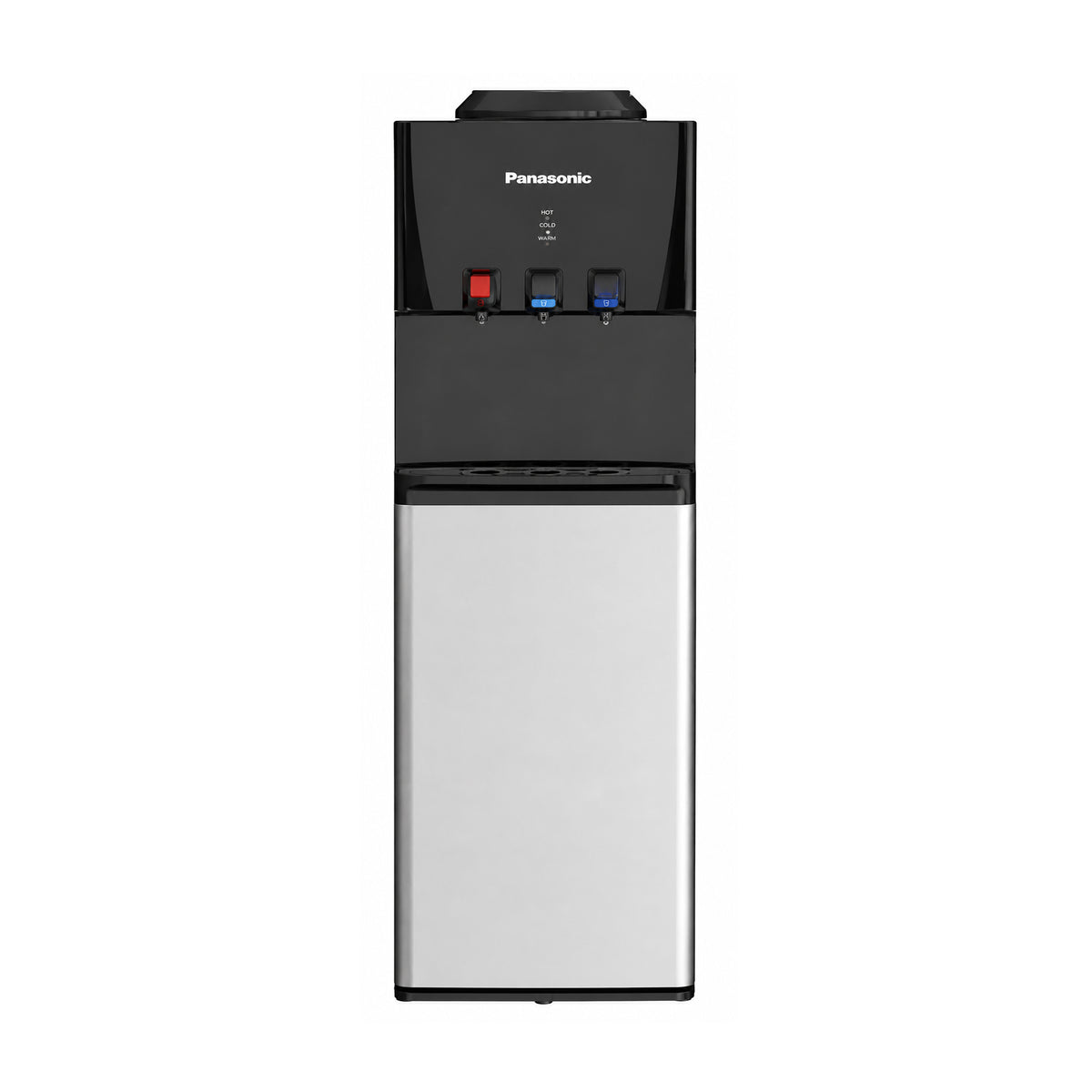 Panasonic Top Load Water Dispenser – Hot Cold Normal 3 Faucets Child Lock SDM-WD3128TG (Black/Silver)