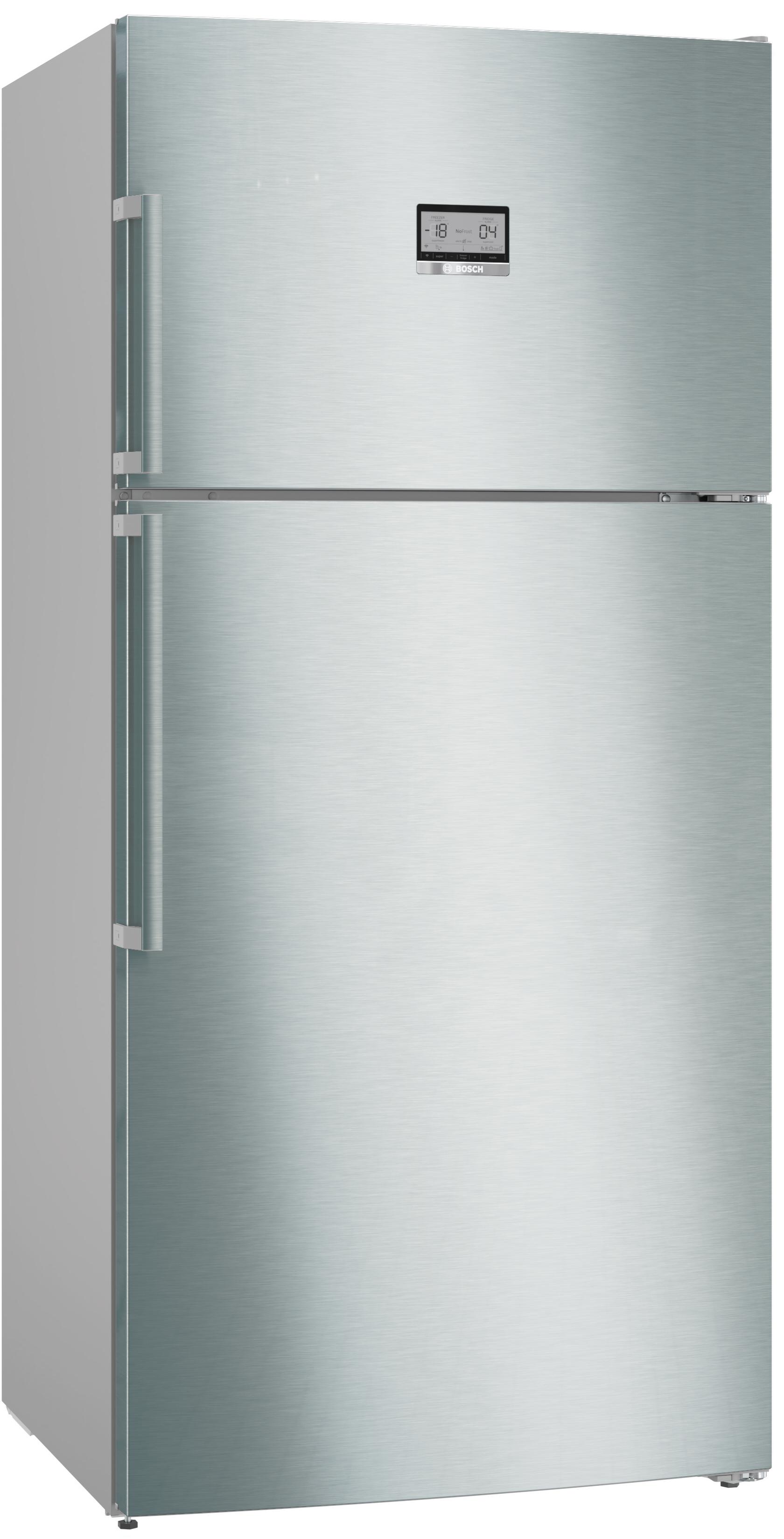 Bosch 687L Series 6 Top Mount Freezer Refrigerator KDN86HIE0M, Brushed Steel, 2 Doors