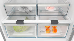Bosch 687L Series 6 Top Mount Freezer Refrigerator KDN86HIE0M, Brushed Steel, 2 Doors