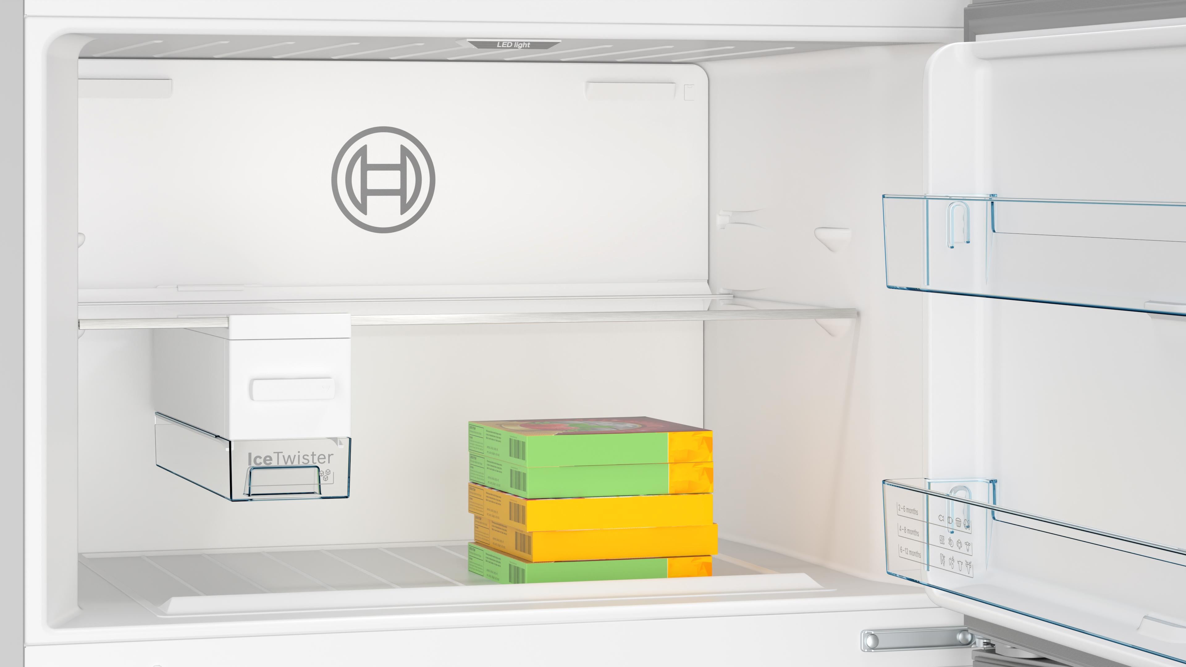 Bosch 687L Series 6 Top Mount Freezer Refrigerator KDN86HIE0M, Brushed Steel, 2 Doors