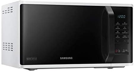 Samsung Solo Microwave with Quick Defrost, 23L, White, Ceramic Inside, MS23K3513AW/SG