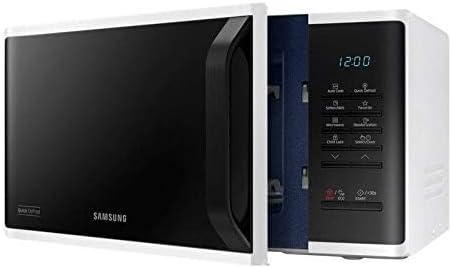 Samsung Solo Microwave with Quick Defrost, 23L, White, Ceramic Inside, MS23K3513AW/SG