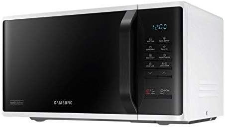 Samsung Solo Microwave with Quick Defrost, 23L, White, Ceramic Inside, MS23K3513AW/SG