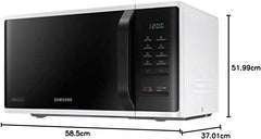 Samsung Solo Microwave with Quick Defrost, 23L, White, Ceramic Inside, MS23K3513AW/SG