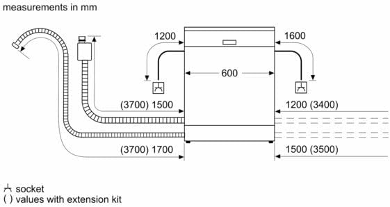 Siemens iQ500 60 cm Home Connect Freestanding Dishwasher With 14 Place Settings, German Engineered, White, SN25HW76MM
