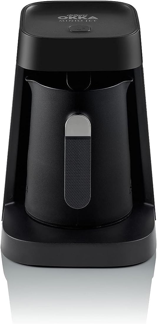 Arzum Okka Jet Automatic Turkish Coffee Machine, 400 W, Black/Copper, 1 Year Manufacturer's Warranty. (Black/Chrome)