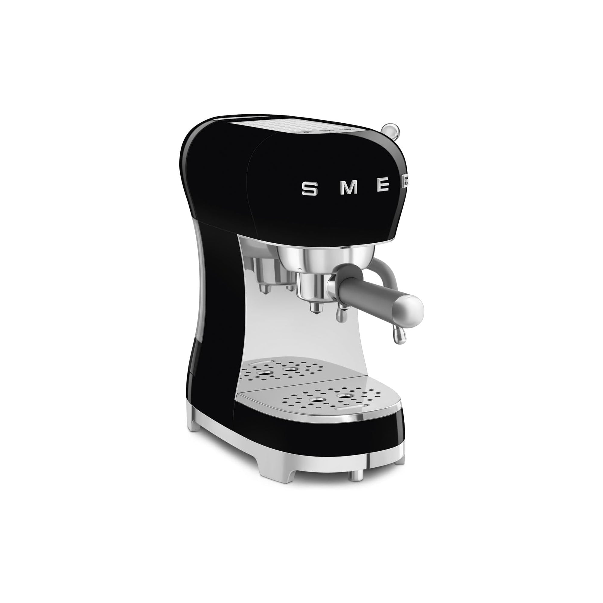 Smeg 50's Retro Style Espresso Coffee Machine Professional Pressure Adjustable Cappuccino System Anti-Drip ECF02CRUK