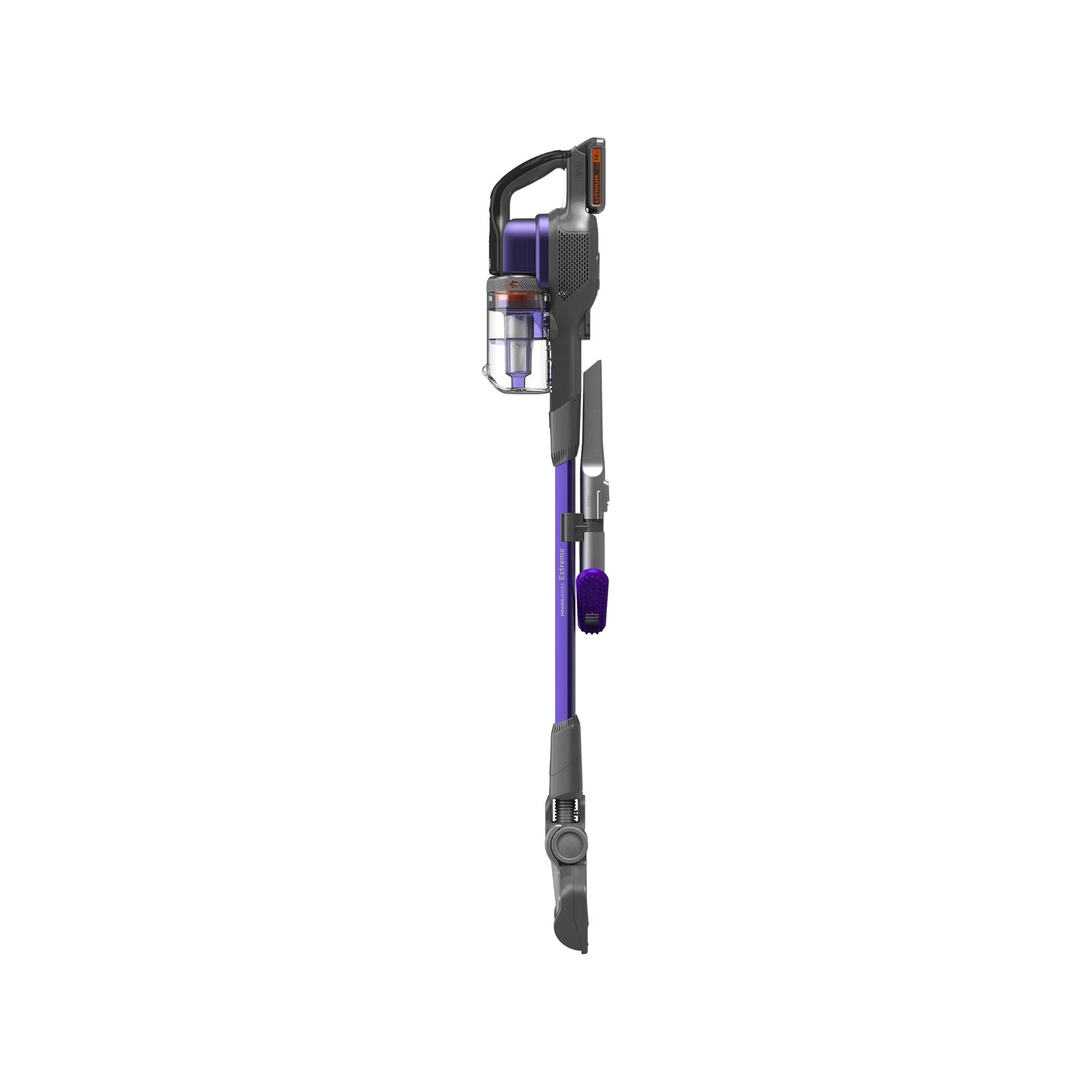 BLACK+DECKER 4-in-1 Cordless Stick Vacuum Cleaner 18V 55 Minutes Runtime Pet Brush 650ml BDPSE1815P