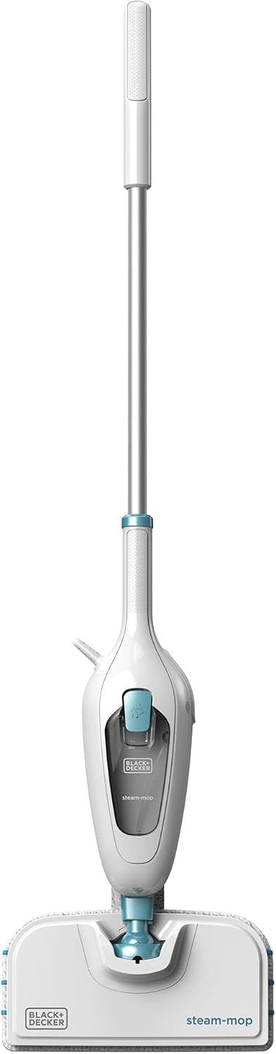 Black+Decker FSMH13E5-GB, 1300w 5in1 Steam-Mop, White, 1300 W, 380 milliliters