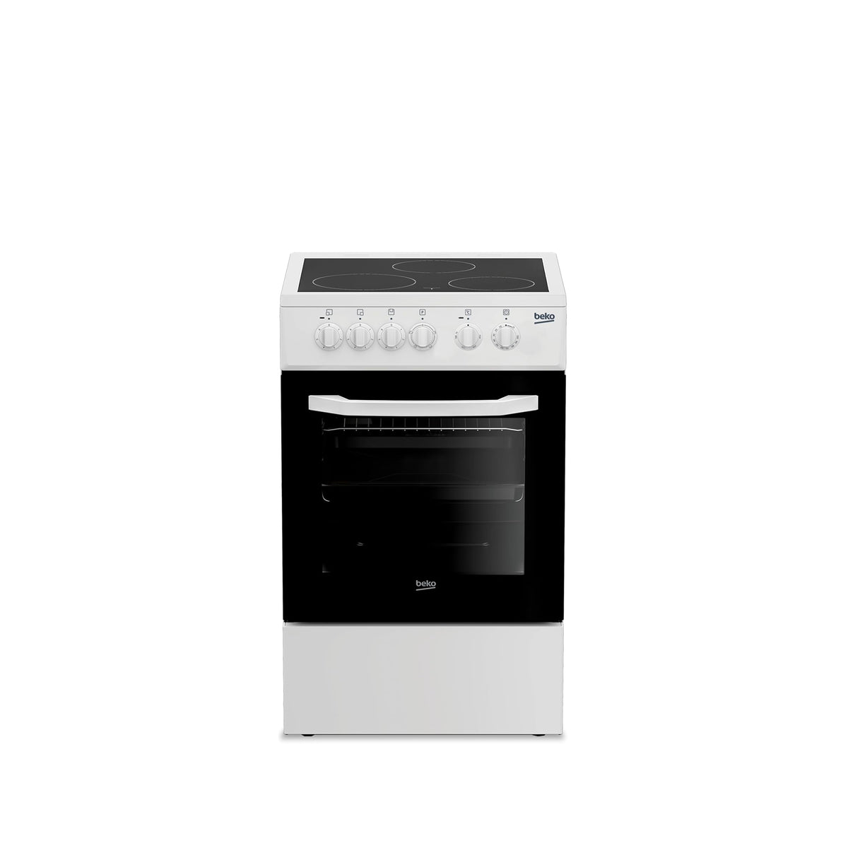 Beko 50×50 cm Ceramic Electric Cooker with 3 Zones – 54L Oven CSS48100GW