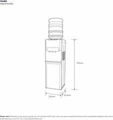 Electrolux Water Dispenser, Top Loading, 3-taps Equipped with Hot Cold and Ambient Temperature, Floor Standing, LED Indicator, Child Safety Lock for Faucet, Ideal for Home, Office & Pantry, EDBMFSXWG