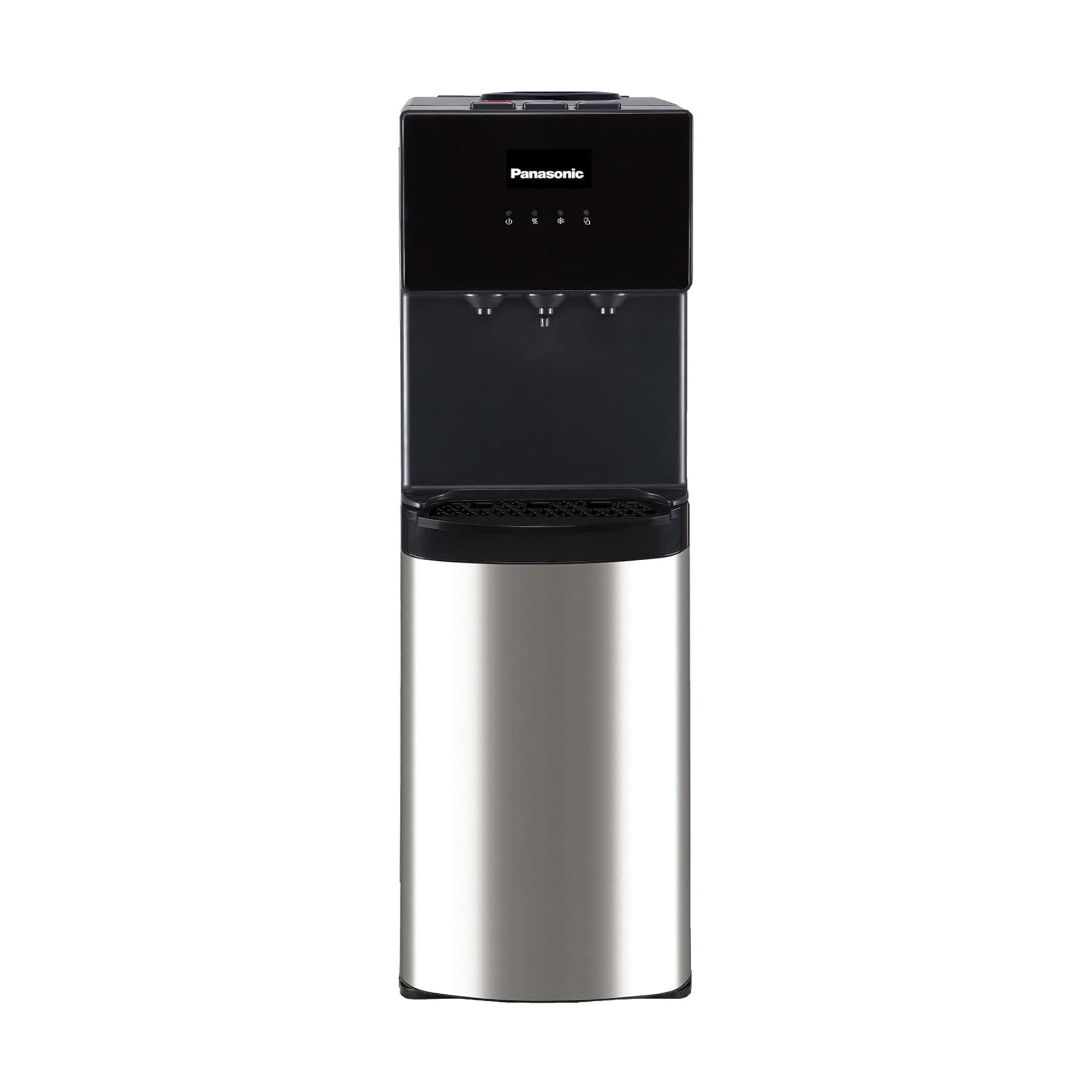 Panasonic Top Load Water Dispenser – Hot Cold & Normal 20L Cabinet Storage Black/Stainless Steel SDM-WD3238TG