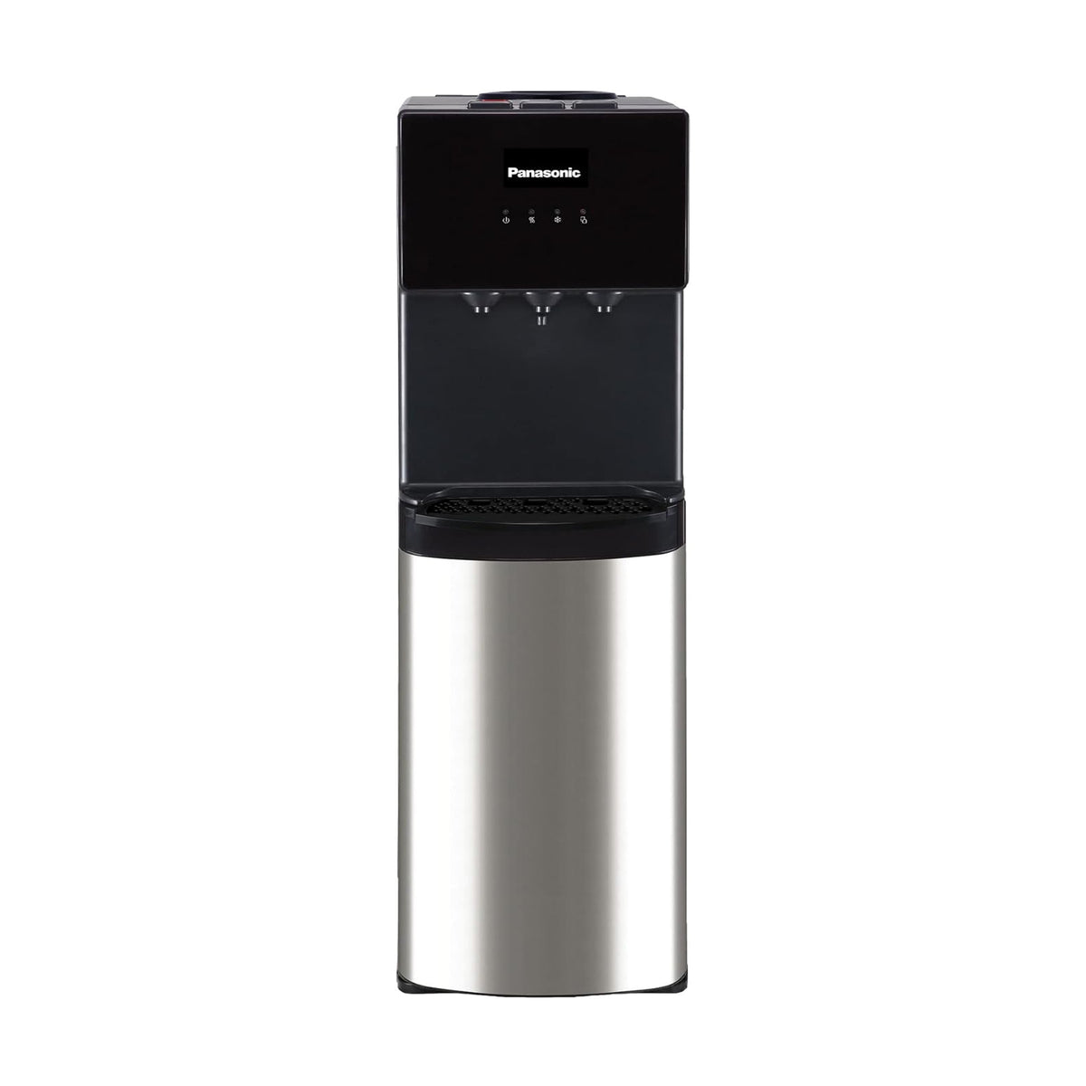 Panasonic Top Load Water Dispenser – Hot Cold & Normal 20L Cabinet Storage Black/Stainless Steel SDM-WD3238TG