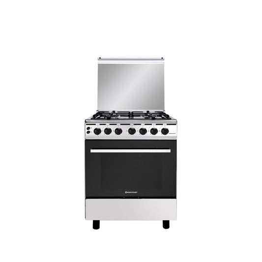 Westpoint 60×60 cm Freestanding Gas Cooker with 4 Burners – Gas Oven Auto Ignition WCE-6060FS (Silver)